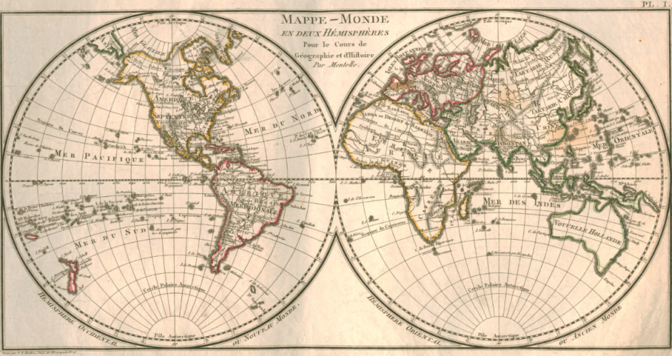 Map of the world - 1804