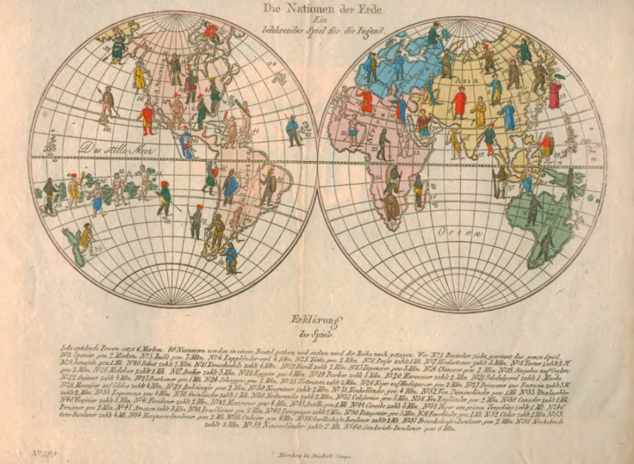 The world - 1850 - ethnographic map