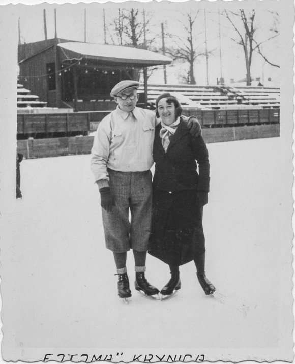 Para na łyżwach, 1934 r.