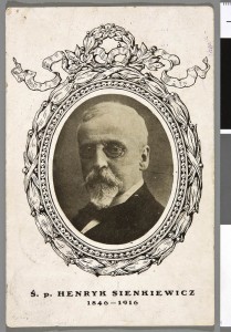 A postcard with the portrait of Henryk Sienkiewicz