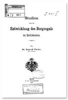 Studien über die Entwicklung der Bergregals in Schlesien - Wutke, Konrad (1861-1951)