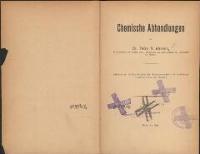 Chemische Abhandlungen - Ahrens, Felix Benjamin (1863-1910)