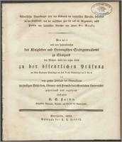 Womit und dem Jahresberichte des Königlichen und Gröningschen Stadtgymnasiums zu Stargard von Michael 1832 bis dahin 1833