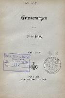 Erinnerungen. Bd. 1 - Ring, Max (1817-1901)