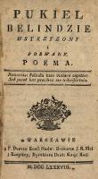 Pukiel Belindzie Ustrzyzony i Porwany : Poema - Pope, Alexander (1688–1744)