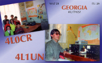 Karta QSL 4L1UN : Gruzja - autor nieznany