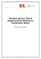 Zasadzić głuszca. Rytuał wtajemniczenia: Wańkowicz, Pawlikowski, Miłosz - Lewandowski, Wacław