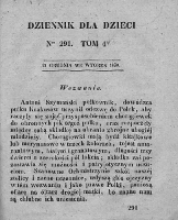 Dziennik dla Dzieci. 1830. T. 4. Nr 291