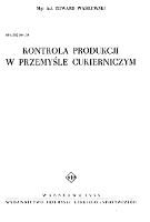 Kontrola produkcji w przemyśle cukierniczym - Wasilewski, Edward