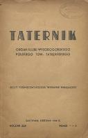 Taternik : organ Klubu Wysokogórskiego Polskiego Towarzystwa Tatrzańskiego. 1949, nr 1/2 (listopad) - Paryski, Witold H. (1909-2000), Redakcja