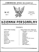 Dziennik Personalny, R.2, nr 43 (27 grudnia 1921)