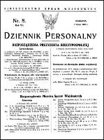 Dziennik Personalny, R.7, nr 8 (1 lutego 1926)