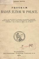 Program badań jezior w Polsce - Sawicki, Ludomir (1884-1928)