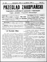 Przegląd Zakopiański : czasopismo poświęcone sprawom miejscowym, R.3, nr 50 (12 grudnia 1901)