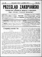 Przegląd Zakopiański : czasopismo poświęcone sprawom miejscowym, R.3, nr 49 (5 grudnia 1901)