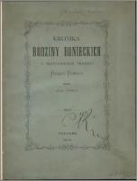 Kronika rodziny Bonieckich z przydomkiem Fredro herbu Bończa - Boniecki, Adam (1842-1909)