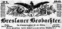 Breslauer Beobachter. Ein Unterhaltungsblatt für alle Stände. 1849-03-09 Jg. 15 Nr 59