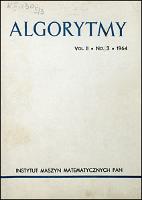Algorytmy 1964 vol. 2 nr 3