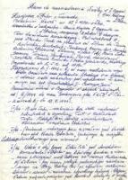 List do Janusza Bohdanowicza zawierający dane do zaświadczenia służby w 7 Brygadzie „Wilhelma” AK [nazwa red.] - Dargiewicz, Wilhelm