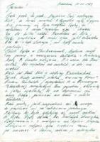 List do Janusza Bohdanowicza dotyczący spraw 7 Brygady „Wilhelma” AK wraz z załączonym szkicem walk pod Skorbucianami [nazwa red.] - Czerwińska, Teresa