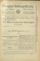 Przegląd Bibliograficzny Księgarni Gebethnera i Wolffa w Warszawie : mięsięcznik dla czytającej publiczności, 1907, nr 7-8