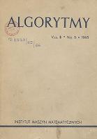 Algorytmy, Vol. 4, Nr 8