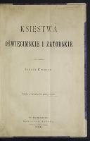 Księstwa Oświęcimskie i Zatorskie - Rychlik, Ignacy (1856-1928)