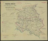 Mapa dróg i ich stan na dz. 30 listopada 1934 r. pow. mińskiego woj. warszawskiego