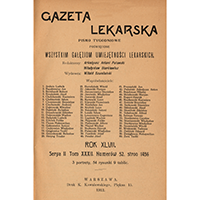 Gazeta Lekarska. 1912, R. 47, T. 32, nr 2