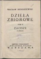 Zacisze : powieść - Sieroszewski, Wacław (1858-1945)