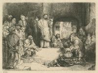 Nauczający Jezus (La petite tombe) - Rembrandt van Rijn
