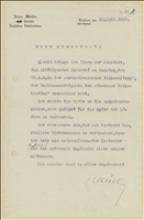 List Franza Müllera - profesora i redaktora "Teschner Volksblattes" z protestem przeciw wydawaniu czasopisma "Ostschlesischen Volkszeitung", 18.07.1919 r. - Müller, Franz