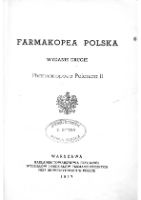Farmakopea Polska II (część 1)