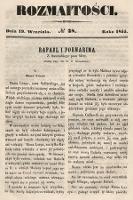 Rozmaitości : pismo dodatkowe do Gazety Lwowskiej. 1855, nr 38