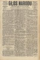 Głos Narodu : dziennik polityczny, założony w roku 1893 przez Józefa Rogosza (wydanie poranne). 1904, nr 101