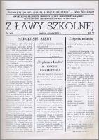 Z ławy szkolnej: Kwartalnik młodzieży szkolnej I Liceum Ogólnokształcącego im. Filomatów Ziemi Michałowskiej R. 1980, Nr. 3(20)