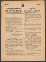 Amtlicher Handels und Vereins Anzeiger. 1918 nr 33. Beilage zum Verordnugsblatt nr 125