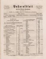 Pastoralblatt für die Diözese Ermland, 8.Jahrgang, April 1876, Nr 4.