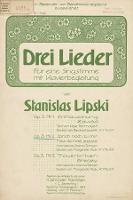 Drei Lieder : für eine Singstimme mit Klavierbegleitung. Op. 3 No. 2, Sprich noch zu mir = Mów do mnie jeszcze... - Lipski, Stanisław (1880-1937)