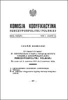 Komisja Kodyfikacyjna Rzeczypospolitej Polskiej. Dział Ogólny 1929 T. 1, z. 12