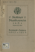 Konzert-Saison 1912-1913 - Stettiner Musikverein