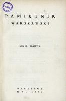 Pamiętnik Warszawski 1931 R. III z. 5