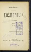Kosmopolis : powieść - Bourget, Paul (1852-1935)