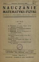Nauczanie Matematyki i Fizyki R. 2 (1918) nr7