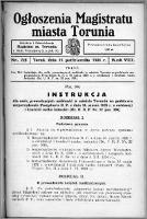 Ogłoszenia Magistratu Miasta Torunia 1931, R. 8, nr 35