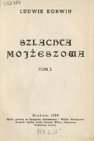 Szlachta mojżeszowa. T. 1 - Korwin, Ludwik (1904-1988)