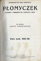 Płomyczek : tygodnik dla młodszych dzieci 1931/1932 R. XVI : spis treści