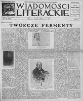 Wiadomości Literackie. 1928, nr 18 (29 IV) = nr 226