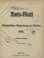 Amtsblatt der Königlichen Regierung zu Köslin 1905