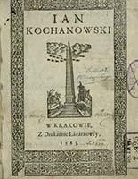Ian Kochanowski - Kochanowski, Jan (1530-1584)